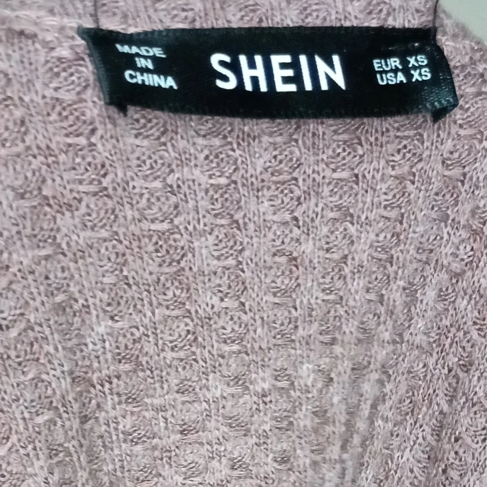 SHEIN cold shoulder waffle knit top size xs oversized can fit s/m